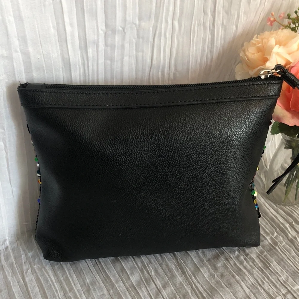 VICTORIA’s SECRET sparkly beaded large cosmetic makeup travel bag